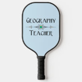 Geografie leraar decoratieve lijn pickleball paddle (Voorkant)