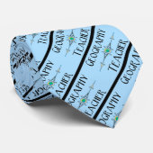 Geografie leraar decoratieve lijn stropdas (Opgerold)