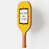 Geografie leraar kleur blok pickleball paddle (Links)