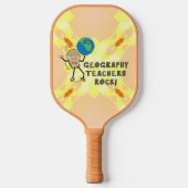Geografie leraren Rock Pickleball Paddle (Voorkant)