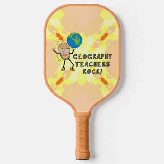 Geografie leraren Rock Pickleball Paddle (Voorkant)