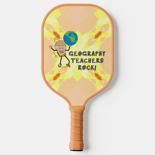 Geografie leraren Rock Pickleball Paddle (Achterkant)