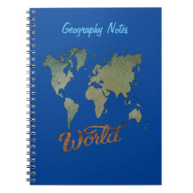 Geografie notitieboek voor studenten en leraren: