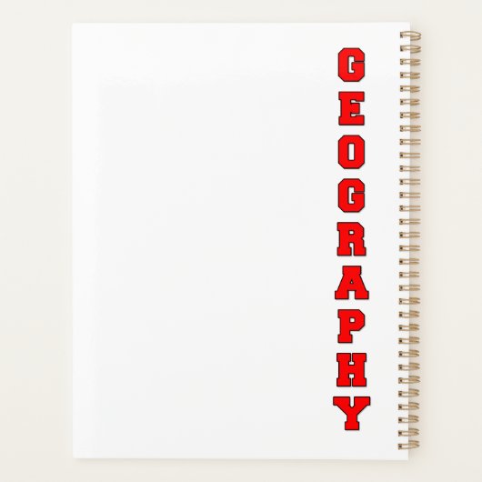 Geografie Planner (Achterkant)