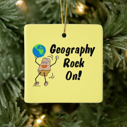Geografie Rock On Keramisch Ornament (Boom)
