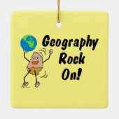 Geografie Rock On Keramisch Ornament (Achterkant)