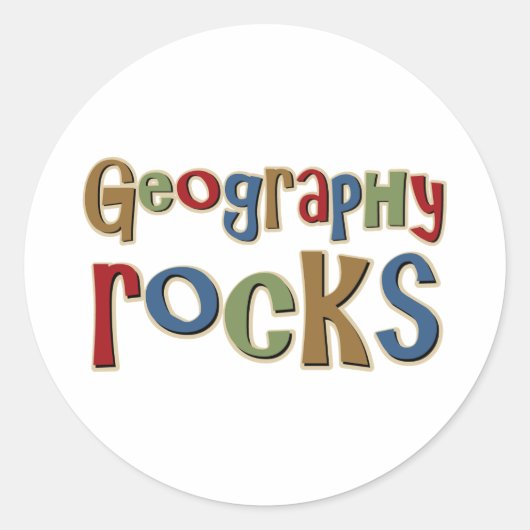 Geografie Rocks Ronde Sticker (Voorkant)