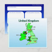 Geografie, sociale studies, Verenigd Koninkrijk, k Briefkaart (Voorkant / Achterkant)