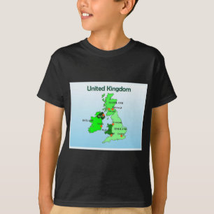 Geografie, sociale studies, Verenigd Koninkrijk, k T-shirt
