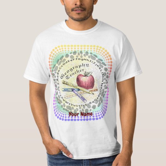 Geografie T-shirt leraar (Voorkant)