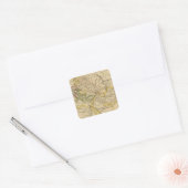 Geografie van de middeleeuwen vierkante sticker (Envelop)
