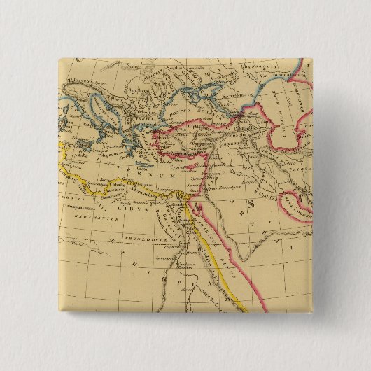 Geografie van Herodotus Vierkante Button 5,1 Cm (Voorkant)