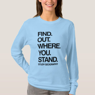 Geografie van studie t-shirt