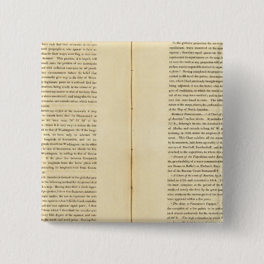 Geografisch geheugen vierkante button 5,1 cm (Voorkant)