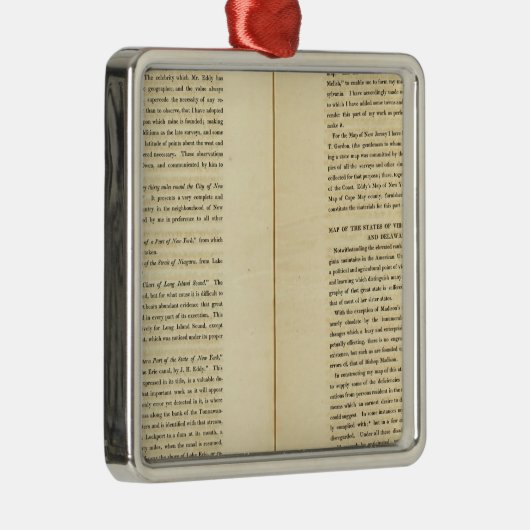 Geografisch memoir 2 metalen ornament (Rechts)