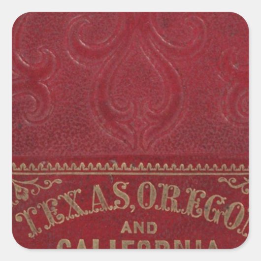 Geografisch uitzicht van Texas Vierkante Sticker (Voorkant)