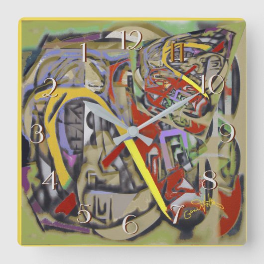    Geografische achterwaartse klok (Voorkant)