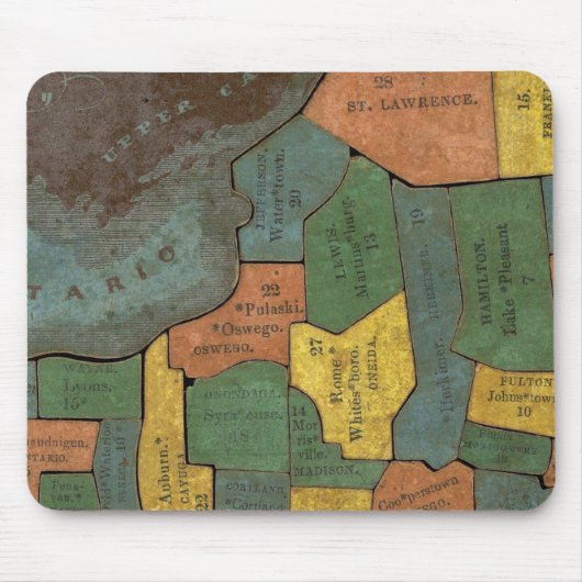 Geografische analyse van de staat New York Muismat (Voorkant)