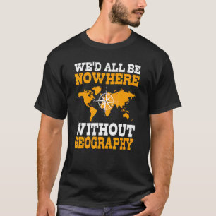 Geografische geografische Wereldkaart Wetenschap T-shirt