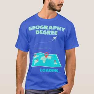 Geografische graad Lading leraar student 4 T-shirt