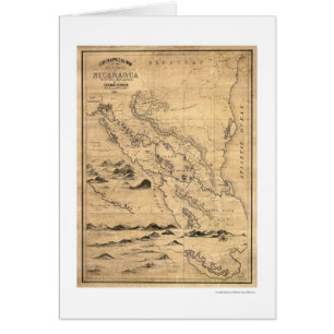 Geografische kaart Nicaragua 1855
