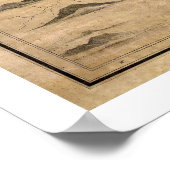 Geografische kaart Nicaragua 1855 Poster (Hoek)