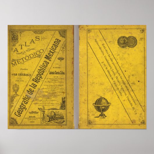 Geografische kaart poster (Voorkant)