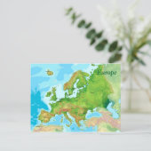 Geografische kaart van Europa (Staand voorkant)