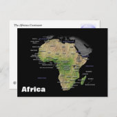 Geografische kaart van het Afrikaanse continent (Voorkant / Achterkant)