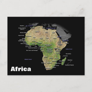 Geografische kaart van het Afrikaanse continent