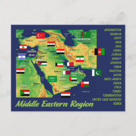 Geografische kaart van landen in het Midden-Oosten