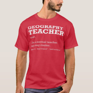 Geografische leraar definitietaak titel terug naar t-shirt