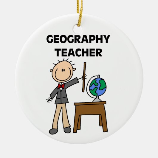 Geografische leraar keramisch ornament (Voorkant)