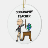 Geografische leraar keramisch ornament (Links)