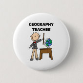Geografische leraar ronde button 5,7 cm (Voorkant)
