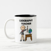 Geografische leraar tweekleurige koffiemok (Links)