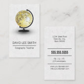 Geografische leraar visitekaartje (Voorkant / Achterkant)