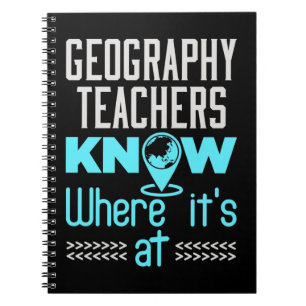 Geografische leraren weten waar ze zijn notitieboek