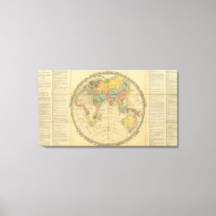 Geografische pastijd van Walker Canvas Afdruk