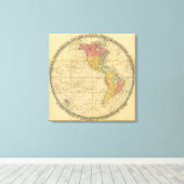 Geografische pastijdkaarten van Walker Canvas Afdruk (Insitu (Houten vloer))