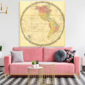 Geografische pastijdkaarten van Walker Canvas Afdruk (Insitu (Woonkamer))
