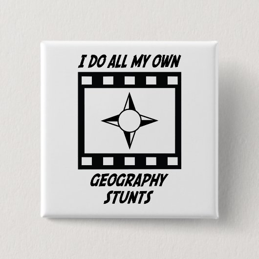 Geografische stompjes vierkante button 5,1 cm (Voorkant)