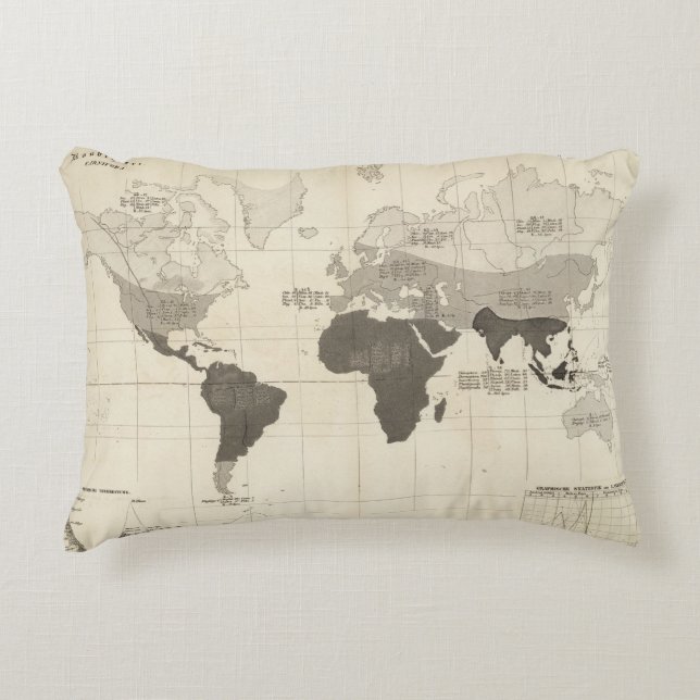 Geografische verdeling van de vegetatie accent kussen (Voorkant)