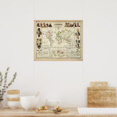 Geografische verspreiding van het menselijk ras poster (Keuken)