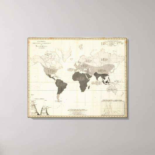Geographical Distribution of Vegetation Canvas Afdruk (Voorkant)