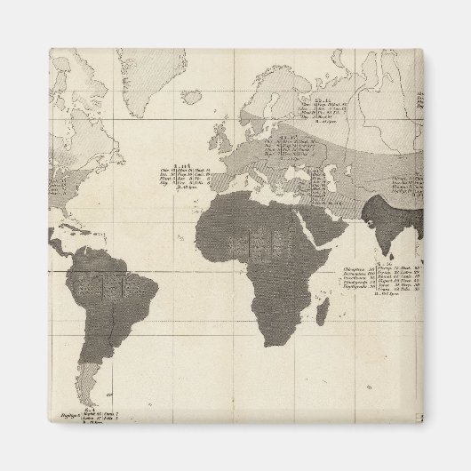 Geographical Distribution of Vegetation Magneet (Voorkant)