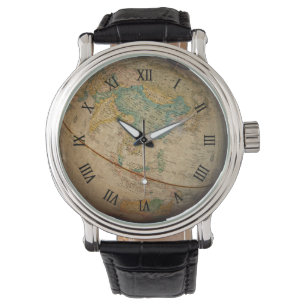Geographical Globe Artwork Horloge
