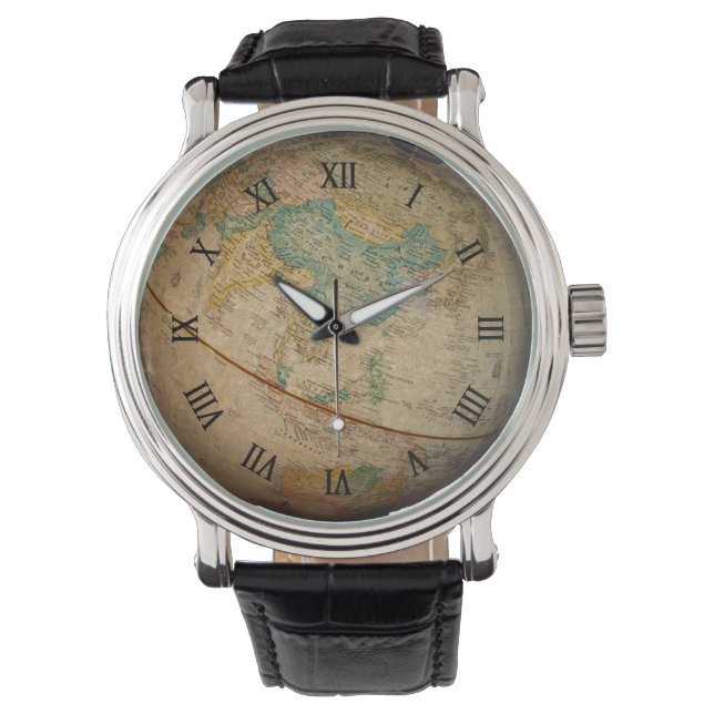 Geographical Globe Artwork Horloge (Voorkant)