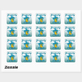 Geography Chick #7 Vierkante Sticker (Vel)