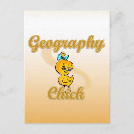 Geography Chick Briefkaart (Voorkant)